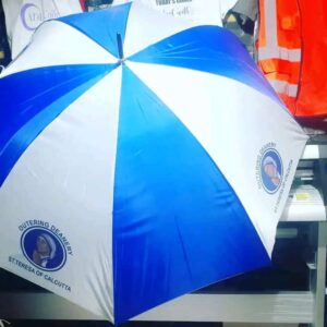 Blue White Branded Umbrella in Kenya