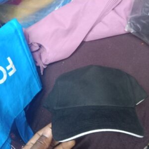 Black Contrast Piping Cap in Kenya