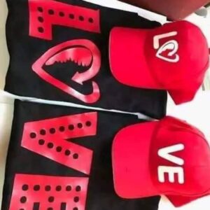 Red Couple Love Hoodie Set in Kenya