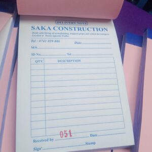 Branded Receipt Book in Kenya